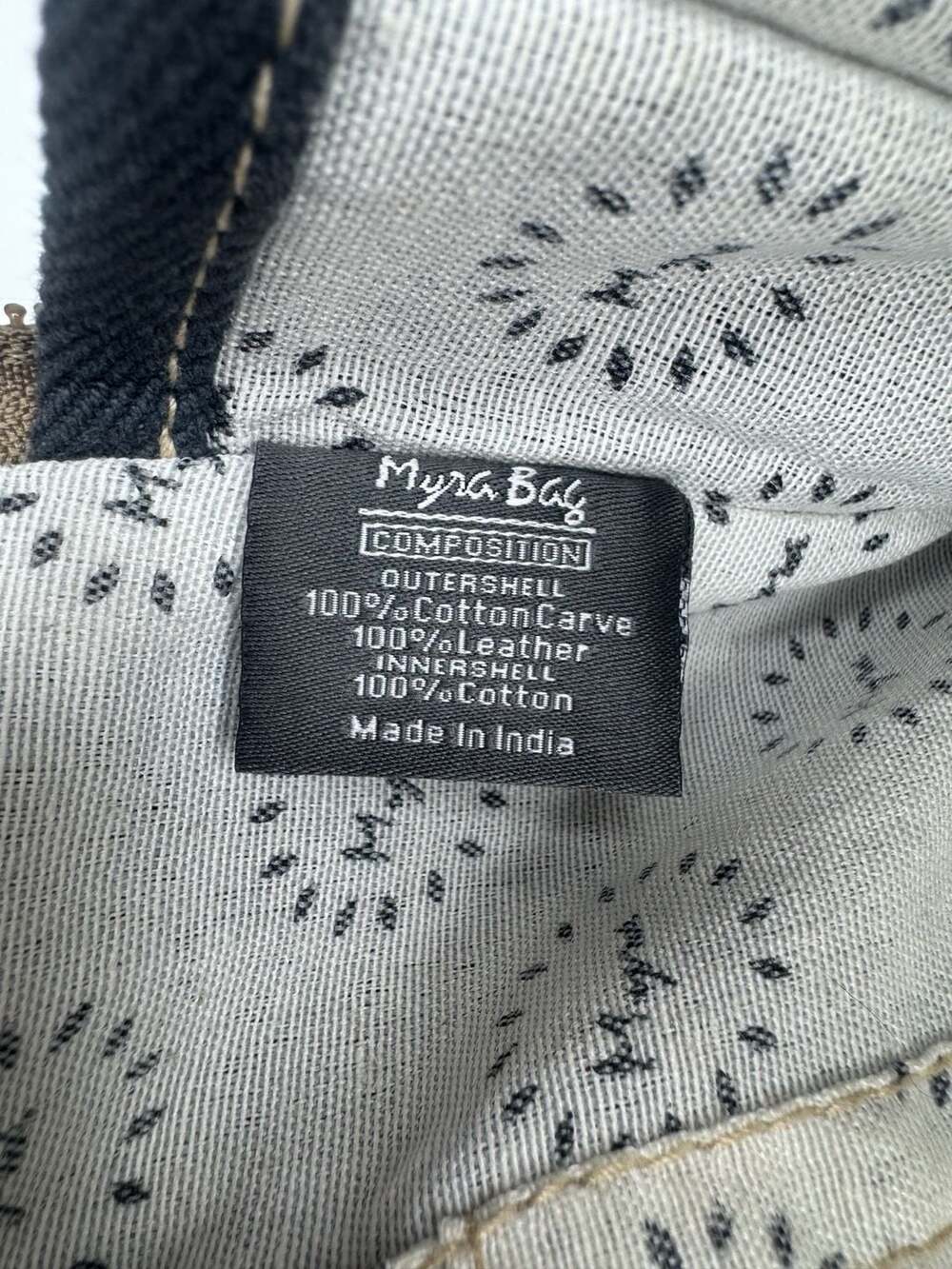 Myra Bag Solemn Upcycled Canvas and Cowhide Backpack - Picture 7 of 7